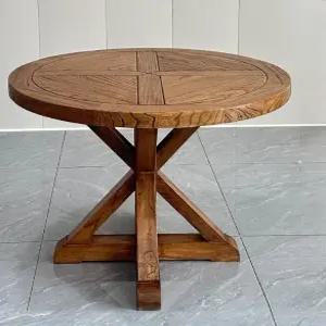 고재 테이블 원형 4인용 카페 다이닝 식탁