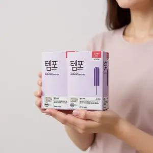 템포 탐폰 슈퍼 20입 5개 체내형생리대 순면흡수체 탐폰 템포