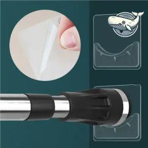 무타공 설치 커튼홀더 압축봉 고정스티커 클리어 싱크대수전 세면대수전