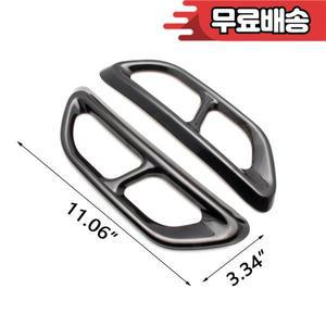 블랙 티타늄 왼쪽 오른쪽 후면 실린더 배기 테일 파이프 커버 트 혼다 어코드 10 세대 2018 2 개