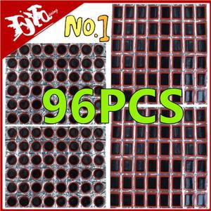 96/48PCS 고무 펑크 패치 자전거 타이어 튜브 수리 사이클 키트 접착제 없음 내부 도구