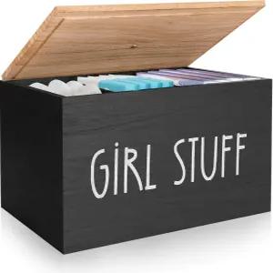 욕실용 LA QUENIE 탐폰 홀더 뚜껑이 있는 여성 제품 정리함 샤크 위크 보관 패드 레이디 스터프 박스