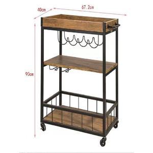 바퀴달린 보관 흰색 선반 주방카트 3단 식당카트 와인 표준 주방 레스토랑 조리대