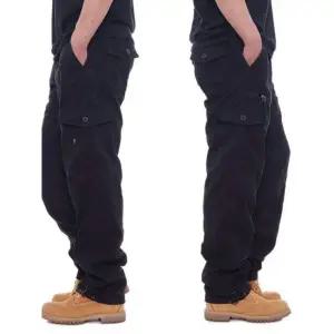 겨울 워크웨어 카고바지 안감기모 남성 일자팬츠 빅사이즈 K115 블랙 M 50~60kg