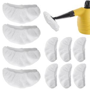 RODISHOMM 스팀 클리너 액세서리, 범용 재사용 가능한 걸레 패드, 샷 부착물, 휴대용 세척 극세사 천(10개)
