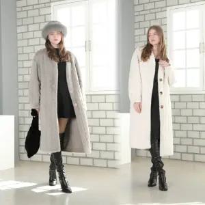 56프리미엄FAUXFUR밍크롱코트