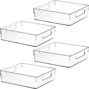 정리용 플라스틱 보관함 식료품 저장실 정리함 및 주방 냉장고 냉동실 욕실 약품 캐비닛