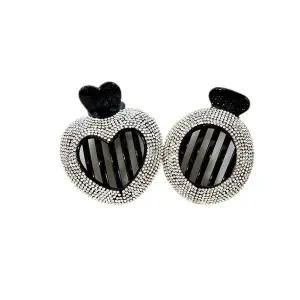 큐빅 헤어 집게핀 머리핀 악세사리 하트 원형 집게삔