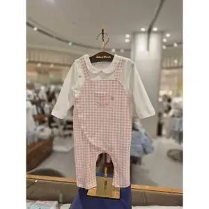 [쇼콜라](강남점)(신생아 출산 백일선물)GL쁘띠체크멜빵우주복 (TNPMQX062P)