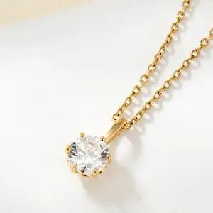 [비앤비골드] 14K 심플 샤이닝 5mm 큐빅 펜던트 JAP41845