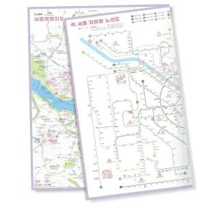 나우맵 휴대용 서울 여행 지도 - 수도권 지하철노선도 우리나라지도