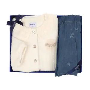 [압소바](대구신세계)[압소바 25년FW 임신출산백일돌선물]오슬로 가디건+스커트세트(A1121213)