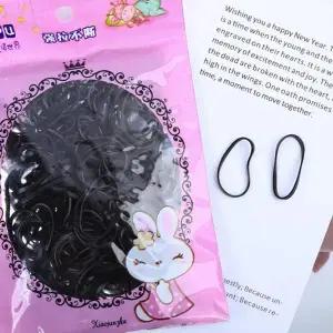 [골드스마일]다용도머리끈 기본 스타일 블랙 색상 대용량고무줄