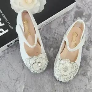 [셀러허브 패션]아동 큐빅꽃장식 찍찍이 공주 여아구두 (160만 가능)