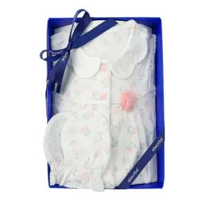 [압소바](대구신세계)(압소바26년 S/S 말띠 임신출산백일돌선물)꽃토끼 뱀부우주복+손싸개 2종세트(A111...