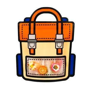 선물 20개 책가 간식 과자 방지퍼백 손잡이지퍼백 구디백 소품 주황 대형