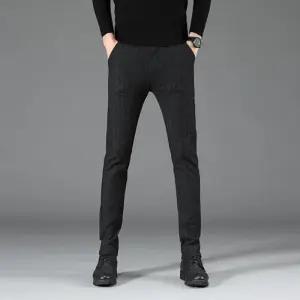 남성 밴딩 일자 슬림핏 따뜻한 정장 데일리 겨울 남자밴딩 바지