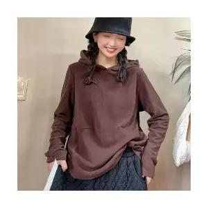 EAMT 여성 올리기모 맨투맨 겨울 후드 탑 YJ4