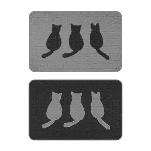 고양이퀼트 미끄럼방지발매트 순면 화장실러그 발닦개