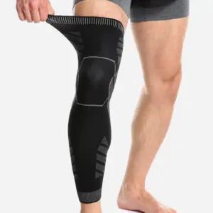 롱 무릎 보호대 레깅스 다리 종아리 압박 아대 슬리브 nQr5+3mTZ