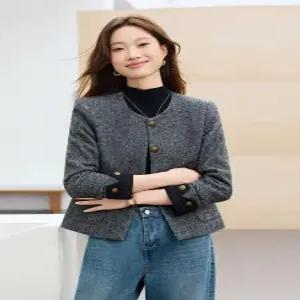 여자 정장 자켓 모직 코트 가을 겨울 쇼트 상의 원픽4