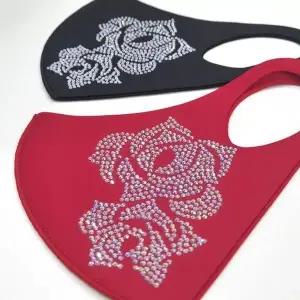 [하프클럽/]네오프랜마스크 트렌디 블랙컬러 장미 마스크