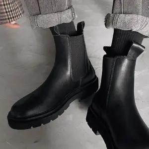 미니멀 사이드 청키 남자 겨울 기모 앵클부츠 워커