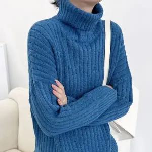 골지 목폴라 겨울 따뜻한 여자 터틀넥 티셔츠 여자예쁜니트 여성니트티