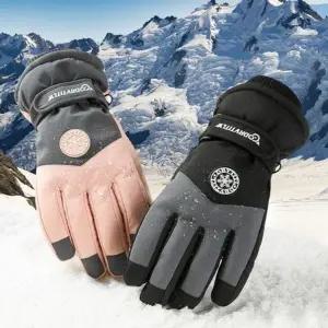 [하프클럽/]겨울용 여성 핑크 패딩 방한장갑 터치감