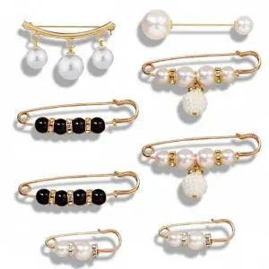 [하프클럽/]세트 백진주 다용도 흑진주 8종 스타일 옷핀 브로치 패션