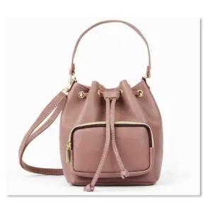 복조리백 버킷백 여성 토트백 파스텔 포켓 가방 핑크