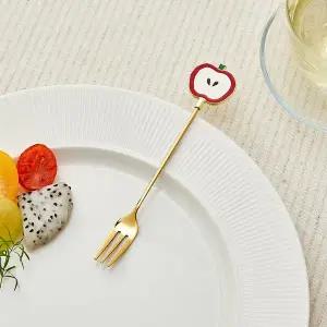 모던하우스 썸머마켓 골드 티포크 반쪽사과