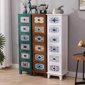 원목 드레스룸 수납장 거실 인테리어 서랍장 보관 가정용 엔틱