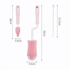 [하프클럽/]색상랜덤 실리콘 회전 젖병솔 2종세트