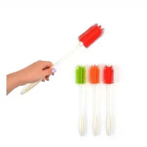 [하프클럽/]국산 실리콘 병 세척솔 젖병브러쉬 색상랜덤 길이35cm