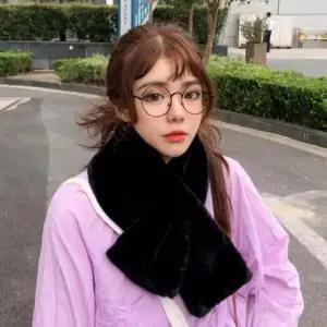 여성 겨울 머플러 스카프 따뜻한 털목도리 넥워머