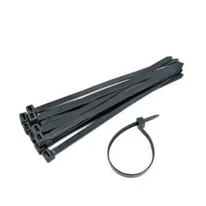 전기정리제품 12x300mm 전선정리타이 블랙 블랙케이블타이 (WFKBZC1)