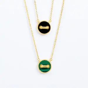 [골드모아]순금 여자 체인 목걸이 7.5g [원석 버튼]