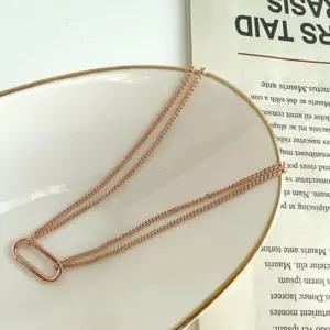 (다올)14k 옐로우골드 라운드 민자 스틱 두줄 팔찌 18cm