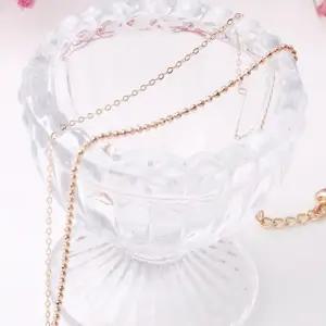 (다올)14K 로즈골드 하트 펜던트 두줄 체인 금팔찌