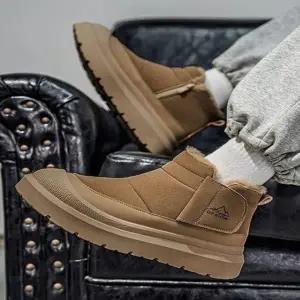 남성 2컬러 겨울 퍼 안감 방한부츠 미들 워커부츠