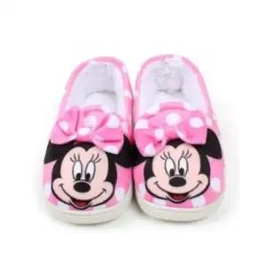 미니마우스 도트리본 방한 실내화