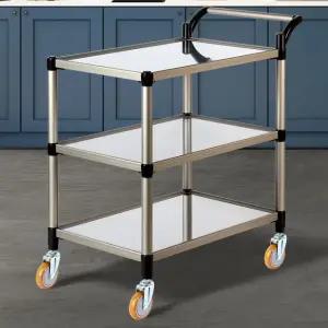 스텐레스 3단 대 와인색바퀴 드레싱카트 음식점트레이