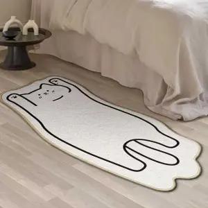 침실 홈 인테리어 소형 고양이 만세 롱 러그 카페트 (WFKBXRE)