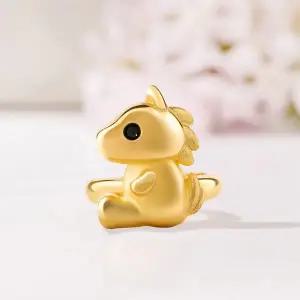 [뽀르띠] 순금 24K 3.75g 말띠 붉은 말 돌반지