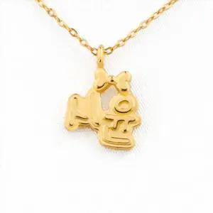 [뽀르띠] 순금 24K 1.875g 리본 이름목걸이 돌목걸이