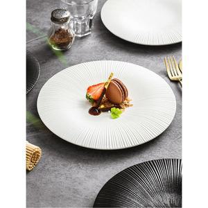 용기 도자기 양식 접시 라이트 럭셔리 스테이크 스러움 플랫 세련된