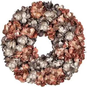 현관문용 크리스마스 화환 문 밖용 24인치 수국화환 추수감사절 벽 만텔 실내 장식용 대형 인조 겨울 꽃