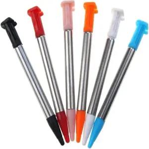 새로운 2DS XL LL 비디오 스타일러스 펜 게임용 메탈 조절 가능한 터치 펜메탈 화이트