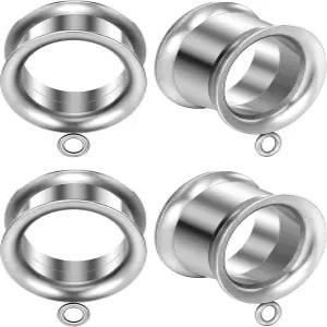 Yaalozei 8G25mm 귀 확장용 DIY 게이지 316L 서지컬 스틸 더블 플레어 터널 플러그 내부 나사산 피어싱
